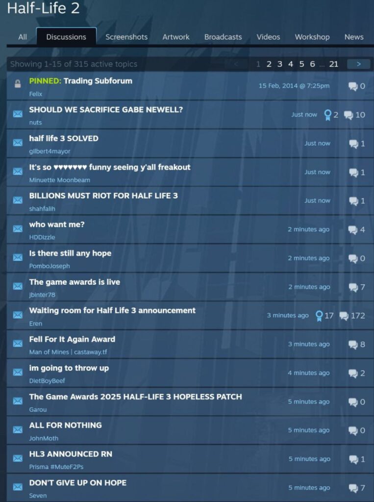 هواداران از معرفی نشدن Half-Life 3 در The Game Awards 2025 ناراحت شدند!