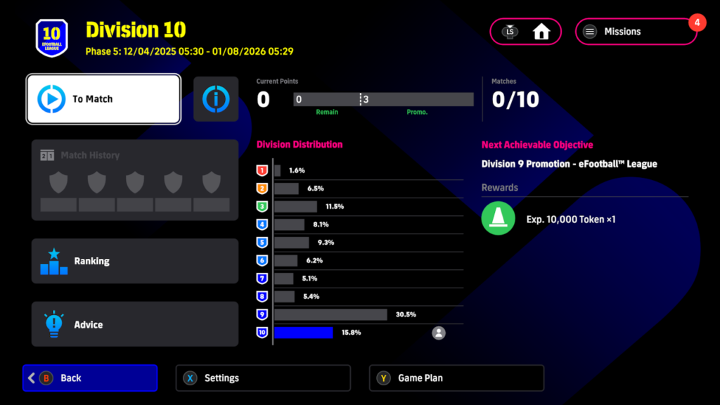 تنظیمات و گزینه‌ها در گیم‌مودهای آنلاین eFootball