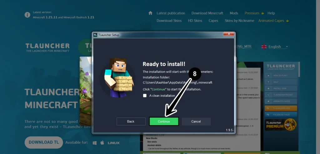 مراحل دانلود و نصب Tlauncher