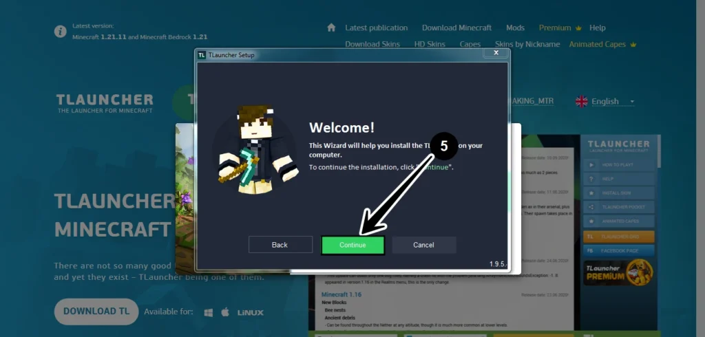 مراحل دانلود و نصب Tlauncher