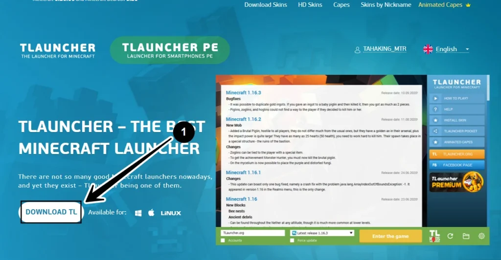 مراحل دانلود و نصب Tlauncher