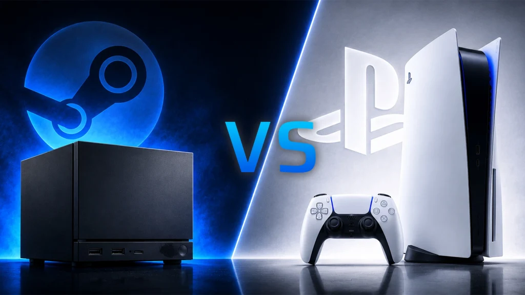 مقایسه کنسول Steam Machine و PS5 | رقابت جدید کنسول ها